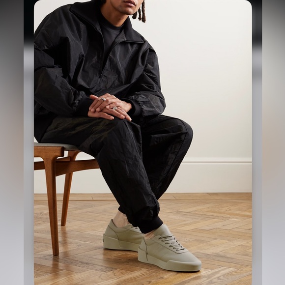 FEAR OF GOD Men's Aerobic Low top Leather Sneakers color: taupe Eu 46 US 13 - Picture 1 of 17